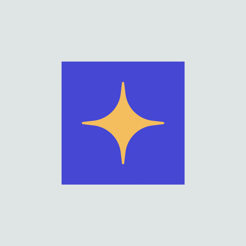 fandemic-app-brand-color-palette A yellow star icon on a purple square, representing the primary and accent colors of the Fandemic app's brand palette.