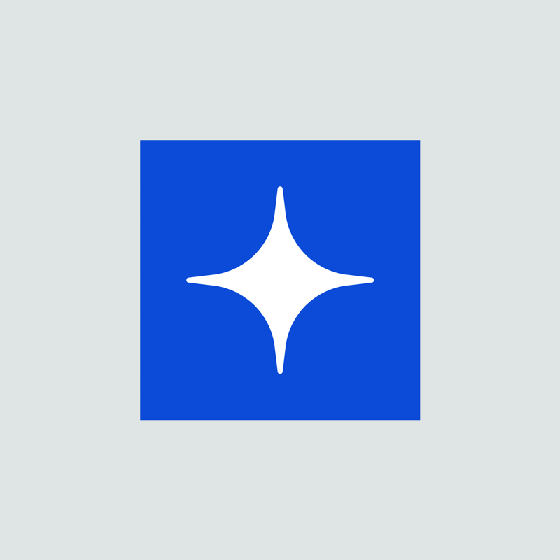 audashop-brand-color-palette-blue A white star icon on a blue square, representing the primary brand color palette for the AUDA SHOP design.
