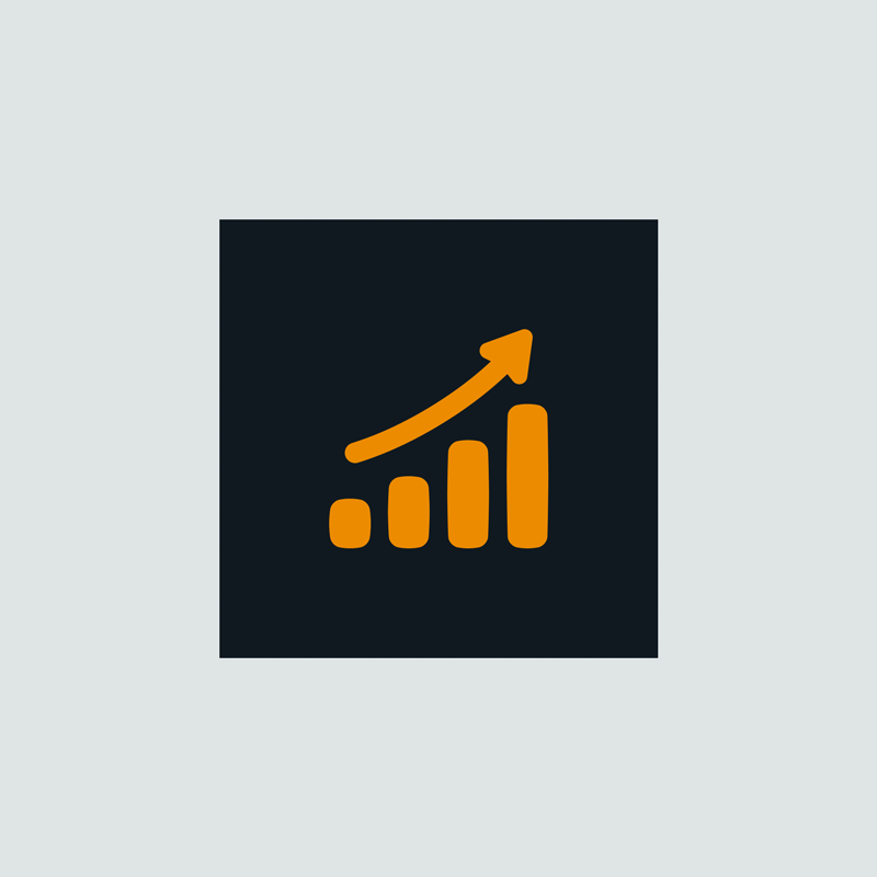 as-genius-growing-client-base-icon A rising bar chart icon symbolizing the projected growth of the AS Genius client base.