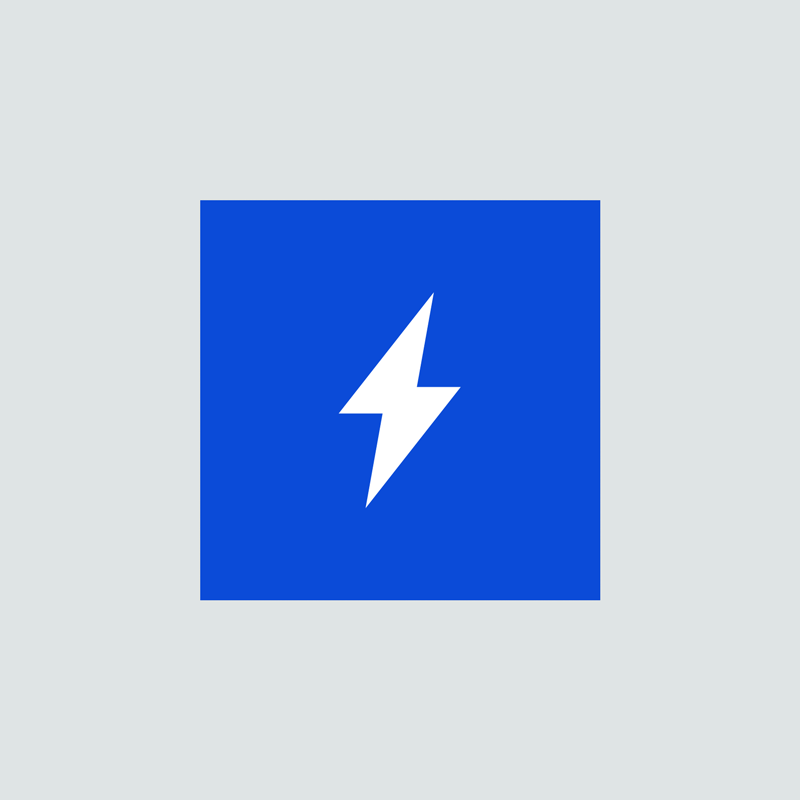 audashop-scalable-foundation-icon A lightning bolt icon symbolizing the scalable foundation created by launching an MVP.