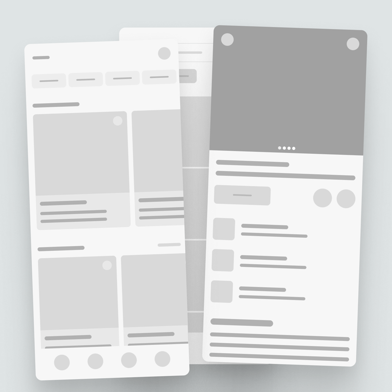 adv-platform-ux-wireframe-journey Wireframes of the ADV website and mobile app, illustrating the holistic user journey from discovery to engagement.